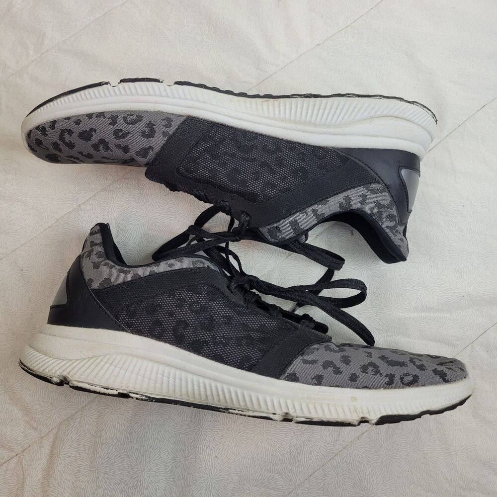 AVIA Deluxe Trainer Women's Gray Leopard Print Fabric Memory Foam Sneaker Sz 12 - Picture 9 of 12